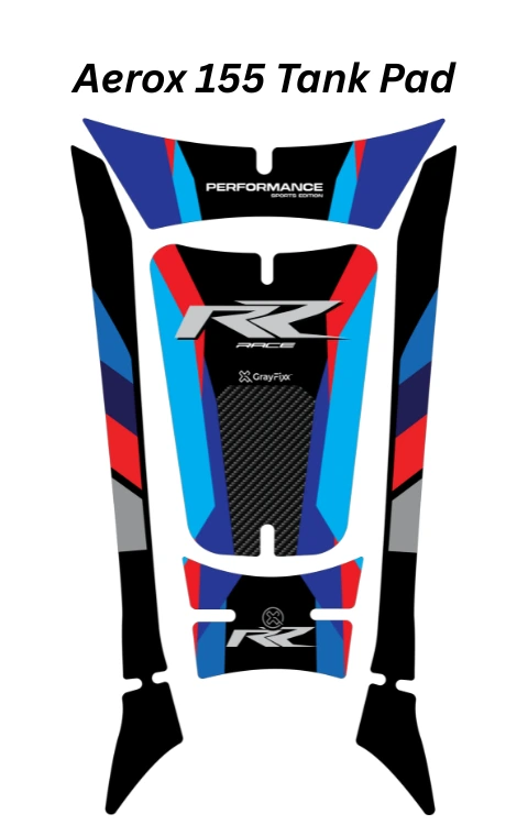 RR Edition Tank Pad Compatible with Aerox 155 | Premium 3D Tank Pad, Pack of 1